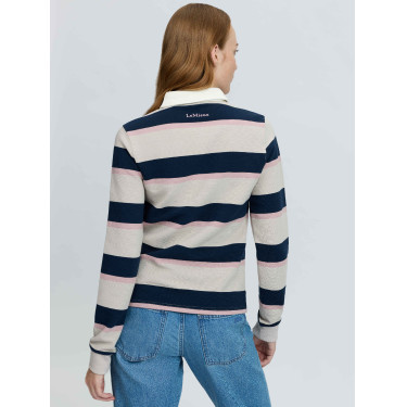 Sloane Stripe Rugbyshirt Stone LeMieux dames
