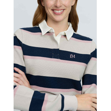 Sloane Stripe Rugbyshirt Stone LeMieux dames