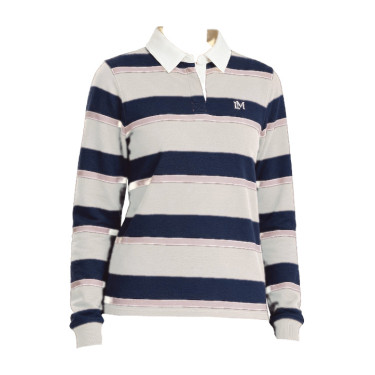 Sloane Stripe Rugbyshirt Stone LeMieux dames