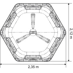 Hexagonale hooiruif RPE groot model La Gée Hexagonale hooiruif RPE groot model La Gée