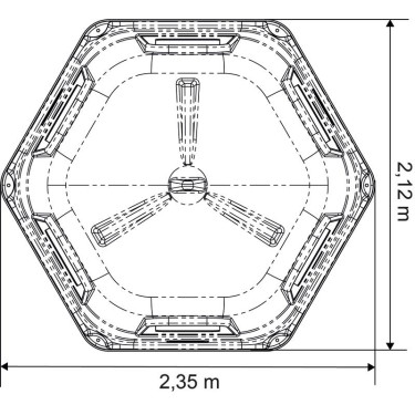 Hexagonale hooiruif RPE groot model La Gée Hexagonale hooiruif RPE groot model La Gée