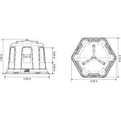 Hexagonale hooiruif RPE groot model La Gée Hexagonale hooiruif RPE groot model La Gée
