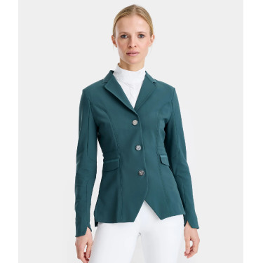 Wedstrijdjas Aeromade Horse Pilot dames Balsemgroen logo zilver