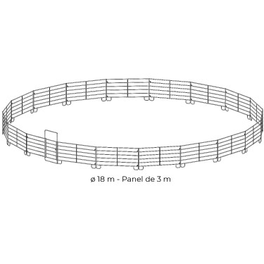 Pakket verzinkte panelen 3 m La Gée