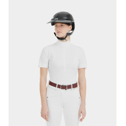 Wedstrijdshirt Monica Horse Pilot dames korte mouw Wit Wedstrijdshirt Monica Horse Pilot dames korte mouw Wit