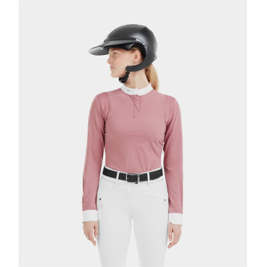 Wedstrijdshirt Aerolight met lange mouwen Horse Pilot dames Roze mesa