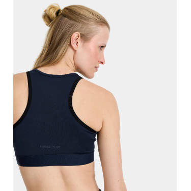 Sportbeha Horse Pilot dames Marine Marineblauw