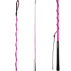 Waldhausen telescopische longeerzweep met golfhandvat Roze neon