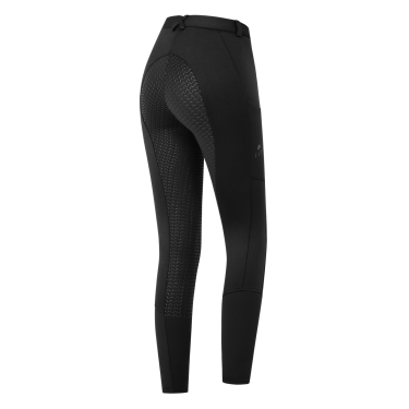 Thermobroek voor paardrijden ELT Essential siliconen dames Zwart