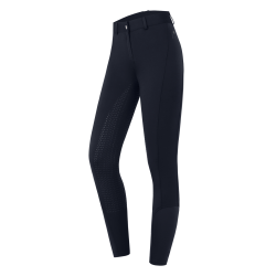 Thermobroek voor paardrijden ELT Essential siliconen dames Diepblauw