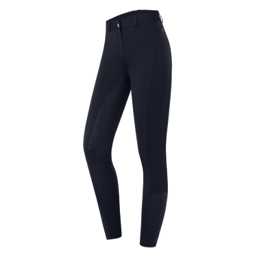 Thermobroek voor paardrijden ELT Essential siliconen dames Diepblauw
