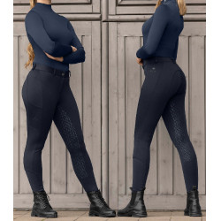 Thermobroek voor paardrijden ELT Essential siliconen dames Diepblauw