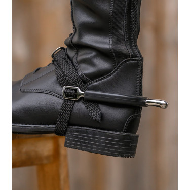 RVS paardrijsporen met vaste bescherming unisex