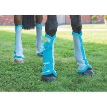 Vliegwerende peesbeschermers Fly turnout Shires Blauwgroen Vliegwerende peesbeschermers Fly turnout Shires Blauwgroen