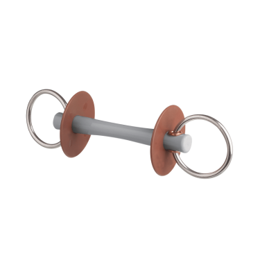 Beris filetbit Comfort met fijne ring 6 cm Zacht Bruin