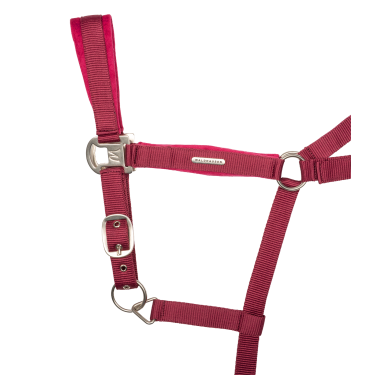 Halter en leadrope Waldhausen Velvet Granaat Rood