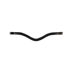 Waldhausen S-Line Blackshine gelakte hoofdstel met gecombineerde pull back neusriem Zwart