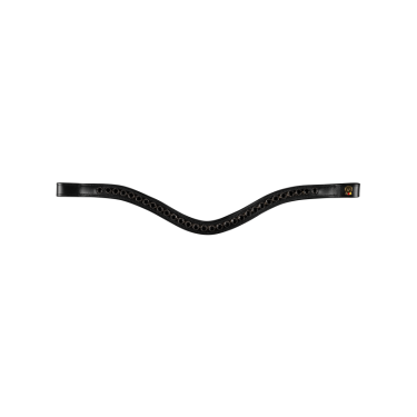 Waldhausen S-Line Blackshine gelakte hoofdstel met gecombineerde pull back neusriem Zwart
