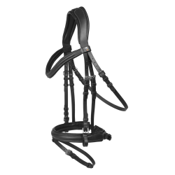 Bridon Waldhausen X-Line Stockholm gecombineerde pull back neusriem Zwart