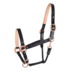 Roze leren halster Waldhausen X-Line Zwart