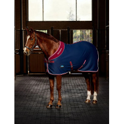 Weatherbeeta Opulence Show Sheet Standard Neck Marine / bordeaux Blauw Weatherbeeta Opulence Show Sheet Standard Neck Marine / bordeaux Blauw