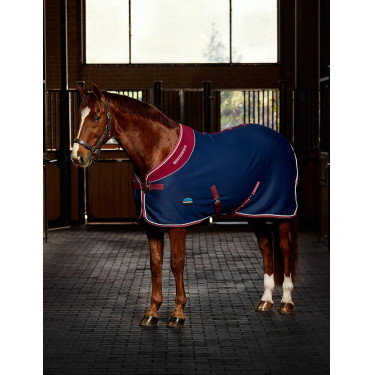 Weatherbeeta Opulence Show Sheet Standard Neck Marine / bordeaux Blauw Weatherbeeta Opulence Show Sheet Standard Neck Marine / bordeaux Blauw