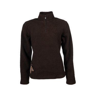 Kinderfleece trui Mia HKM Donkerbruin