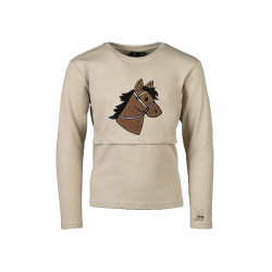 Mia HKM lange mouwen poloshirt Beige