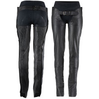 Leren chaps Blake Horze Zwart