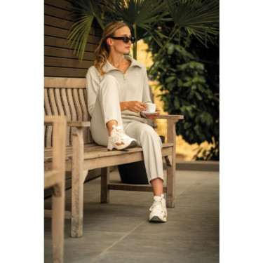 Sweater Lauria Garrelli Limone dames Grijs / beige
