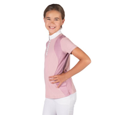 Wedstrijdpolo HKM Glam kind Oudroze