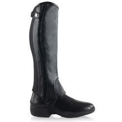 Glanzende PU-leren mini-chaps Sabrina dames Horze