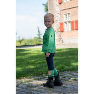 HKM Maui kinderrijbroek met fullseat van siliconen Diepblauw