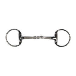 HKM Soft Touch olivetrens dubbel gebroken 14 mm | ruitersport