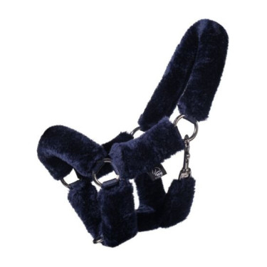 HKM halster met synthetische bontvoering Hobby Horse Blauw