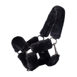 HKM halster met synthetische bontvoering Hobby Horse Zwart