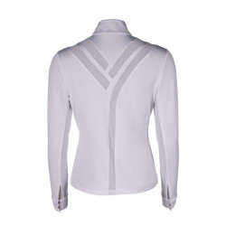 Wedstrijdpolo Hunter met lange mouwen HKM Wit