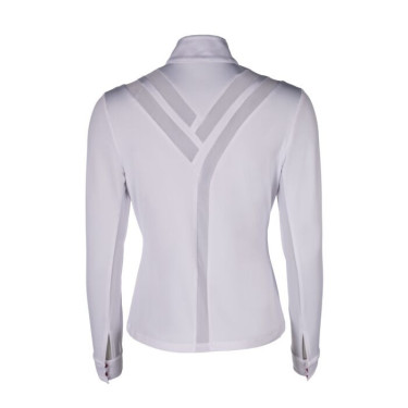 Wedstrijdpolo Hunter met lange mouwen HKM Wit