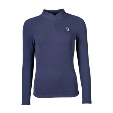 Polo met lange mouwen Arezzo Soft Lauria Garrelli Indigo Blauw