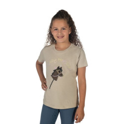 T-shirt HKM Hobby Horsing Regenboog Beige