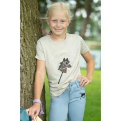 T-shirt HKM Hobby Horsing Regenboog Beige