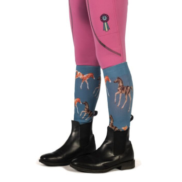 HKM Pony Club Sokken Blauwgrijs