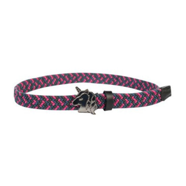 Elastische riem HKM Claire Kids Roze / groen