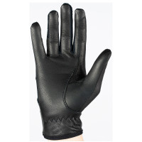 Leren en mesh handschoenen dames Horze Zwart Leren en mesh handschoenen dames Horze Zwart