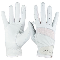 Leren en mesh handschoenen dames Horze Leren en mesh handschoenen dames Horze