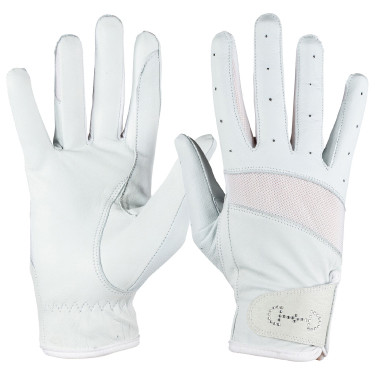 Leren en mesh handschoenen dames Horze Leren en mesh handschoenen dames Horze