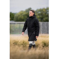 Warme lange heren rijjas Horse Pilot Zwart