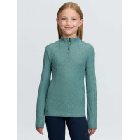 Geribd T-shirt van technische stof gestreept LeMieux Young Rider Aloë Blauw