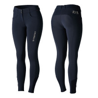 Rijbroek met siliconen kniestukken Meghan dames B Vertigo Donker marineblauw
