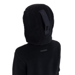 Unisex kinderfleece van teddy-fleece met ritssluiting en capuchon Equestro